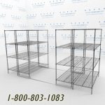 60x24s40001 wire mobile shelving rails racks roll on tracks condense storage space