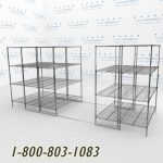 60x24s50001 wire mobile shelving rails racks roll on tracks condense storage space