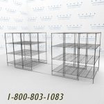 60x24s60001 wire racking rolls on tracks condense storage space mobile wire shelving on rails