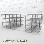 60x3048x30s50001 wire racking rolls on tracks condense storage space mobile wire shelving on rails