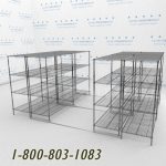 60x3060x30s40001 wire mobile shelving rails racks roll on tracks condense storage space