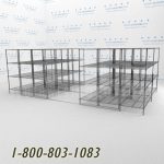 60x3060x30s60001 wire mobile shelving rails racks roll on tracks condense storage space