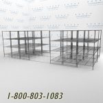 60x3648x36s60001 wire mobile shelving rails racks roll on tracks condense storage space