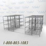 60x3660x36s40001 wire mobile shelving rails racks roll on tracks condense storage space