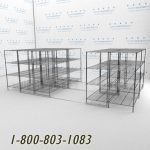 60x3660x36s50001 wire mobile shelving rails racks roll on tracks condense storage space