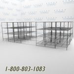 60x3660x36s60001 wire mobile shelving rails racks roll on tracks condense storage space