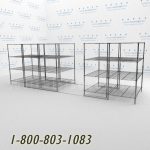 60x36s50001 wire racking rolls on tracks condense storage space mobile wire shelving on rails