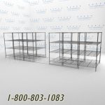 60x36s60001 wire racking rolls on tracks condense storage space mobile wire shelving on rails