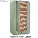 7 high shelf rotary cabinet revolving double sided storage