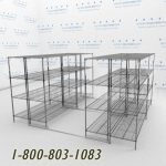72x2460x24s40001 wire racking rolls on tracks condense storage space mobile wire shelving on rails