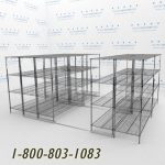 72x2460x24s50001 wire mobile shelving rails racks roll on tracks condense storage space