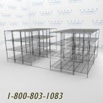 72x2460x24s60001 wire mobile shelving rails racks roll on tracks condense storage space