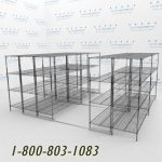 72x2472x24s50001 wire mobile shelving rails racks roll on tracks condense storage space