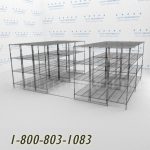 72x2472x24s60001 wire racking rolls on tracks condense storage space mobile wire shelving on rails