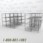 72x3060x30s50001 wire mobile shelving rails racks roll on tracks condense storage space