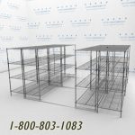 72x3072x30s40001 wire mobile shelving rails racks roll on tracks condense storage space
