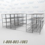 72x3072x30s50001 wire racking rolls on tracks condense storage space mobile wire shelving on rails