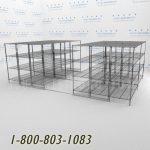 72x3072x30s60001 wire racking rolls on tracks condense storage space mobile wire shelving on rails
