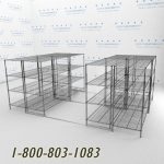 72x3660x36s40001 wire mobile shelving rails racks roll on tracks condense storage space