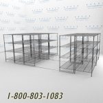 72x3660x36s50001 wire mobile shelving rails racks roll on tracks condense storage space