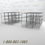 72x3660x36s60001 wire mobile shelving rails racks roll on tracks condense storage space