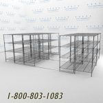 72x3672x36s50001 wire racking rolls on tracks condense storage space mobile wire shelving on rails
