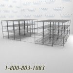 72x3672x36s60001 wire racking rolls on tracks condense storage space mobile wire shelving on rails
