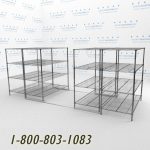 72x36s40001 wire racking rolls on tracks condense storage space mobile wire shelving on rails