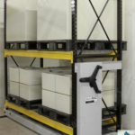 Activrac box storage 7m mobile storage wide span shelving racks warehouse