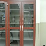 Acute care glass door cabinetry thermofoil surgical suite storage cabinets