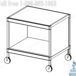 Add on table cart wheels 3d view 53595 fp 1