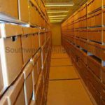Adjustable steel archival box shelving record storage racks