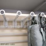 Air force base air crew flight equipment storage parachute racks