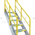 Aluminum industrial modular work platforms stairs