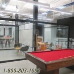 Architectural glass demountable floor to ceiling walls