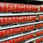 Archive storage docket book roller shelves