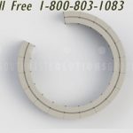 Arial view 1 piece circle shelving