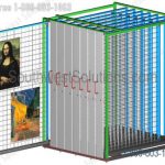 Art storage pull out panels racks cabinet