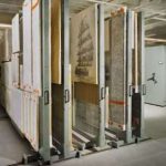 Art storage racks hanging artwork shelving
