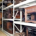 Artifact antique furniture storage museum collection storage racks powder coat paint finish quality