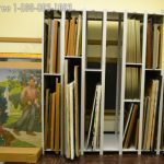 Artwork storage vertical shelving rack museum gallery rack moveable shelf
