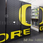 Athletic gear storage equipment shelving compact system
