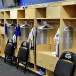 Athletic lockers sports game day gear storage players uniforms