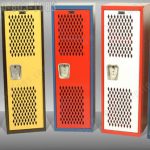Athletic playroom metal steel lockers stackable