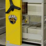 Athletic storage activrac box shelving 7m spacesaver wide span shelving