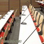 Auditorium seating fixed floor anchored conference room big large