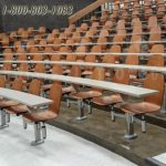 Auditorium seating fixed swivel chairs curved tables class room lecture hall