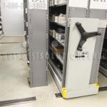 Auto dealership parts storage system mobile shelving