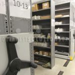 Auto parts shelving storage system automotive dealership