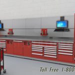 Automotive shop customer service repair workbench stations
